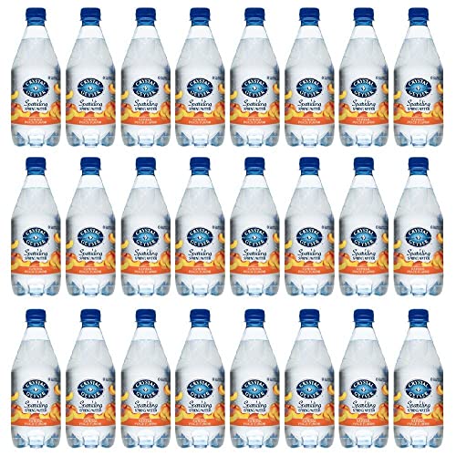 Crystal Geyser Natural Flavored Sparkling Spring Water, Peach, 24 Pack