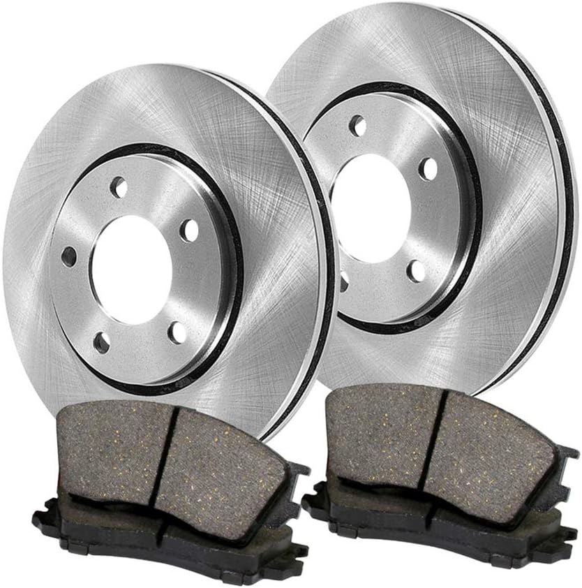 AutoDN Front Brake Rotors and Metallic Brake Pads 3PCS Compatible With Renault Duster