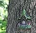 Ivy Home Outdoor Tree Hanging Fairy House with Solar Light,Green