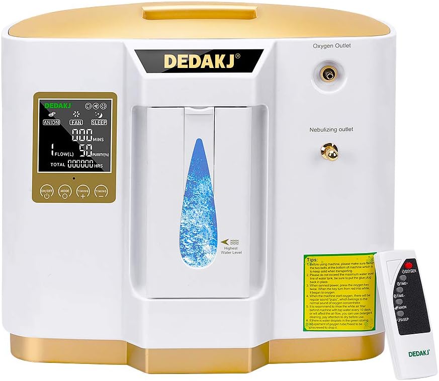 DEDAKJ AC110V 1-6L/min 30%-90% Machine Built in Atomizer, DDT-1L