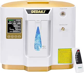 DEDAKJ Concentrador de oxígeno 1-6L/min Ajustable máquina de oxígeno