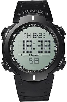 Amazon 守り人 腕時計ァッション 防水 男性用 男の子 Lcdデジタル ストップウォッチ 日付 ゴム スポーツ腕時計 軽量 歩数計 多機能ファッション 安い フォーマル ビジネス 通勤 メンズアナログ 宴会 平日 時計 日付表示 男女兼用 ビジネス 日常運動 兼用時 人気 高級