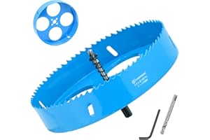 CORTOOL 7 Inch Hole Saw with Arbor for Metal and Drywall Cutting, Bi-Metal Hole Cutter, 7" Hole Saw Kit for PVC Boards, Fiberglass and Vent Pipes