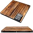 HEIRLOUM Reclaimed Wood Table Top - Rustic Recycled Wooden Piece Perfect for Signs, Kitchens, Dining and Coffee Table Tops (Reclaimed Wood Table Top with Metal Edge, 24" x 24")