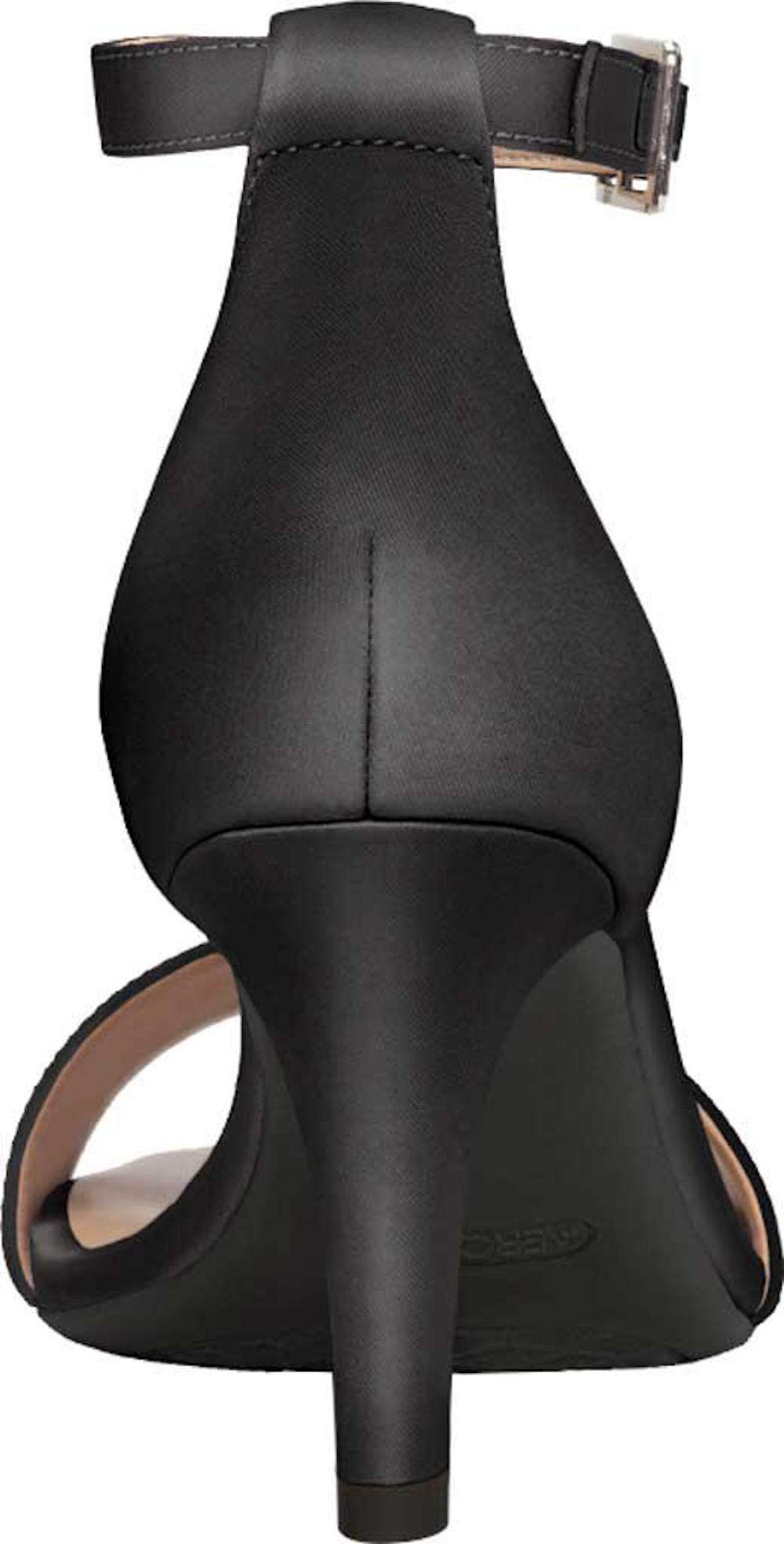 Aerosoles Womens Laminate Fabric Open Toe Formal Ankle, Black Satin, Size 8.5 - Image 5