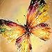 DIY 5D Diamond Painting by Number Kits, Crystal Rhinestone Diamond Embroidery Paintings Pictures Arts Craft for Home Wall Decor, Full Drill. (Butterfly)
