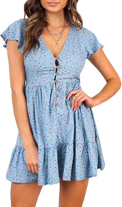 button down boho dress