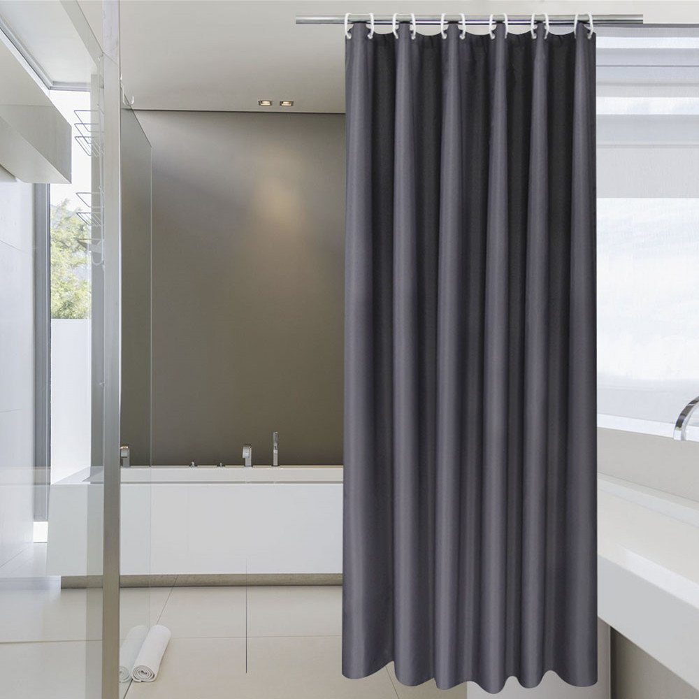 Aoohome Fabric Shower Curtain Liner, Solid Hotel Shower