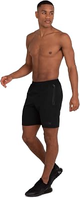 TCA Elite Tech Mens Running Shorts with Zip Pockets Black Stealth XL view 4