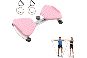 GENERIC Waist Twister Machine Exercise Waist Twisting Fitness Tool Noiseless Balance Board Home Gym Exercise Equipment (Pink)