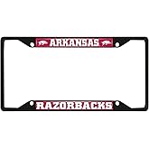 FANMATS 31245 Arkansas Razorbacks Metal License Plate Frame Black Finish