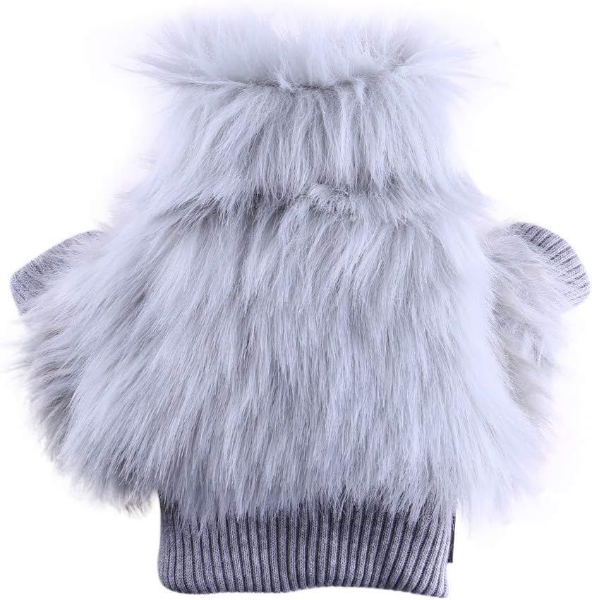 Puppy Fashion Faux Fur Jacket Warm Two-Legged Jackets Coat Pet Dog Clothes Pullover Small Doggie Cat Supplies Apparel