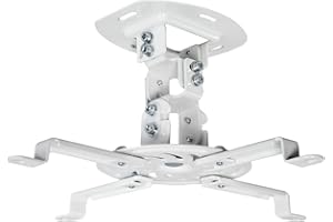 DURAMEX (TM) Universal Extending White Ceiling Projector Mount Angle Adjustable Projection