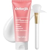 Orforjit Collagen Night Wrapping Mask,Peel Off Face Mask for Firming Skin | Elasticity&amp; Hydration Boost,Reduces Sagging &amp;Dullness| Overnight Hydrolyzed Collagen Face Mask Skincare,2.54 fl.oz