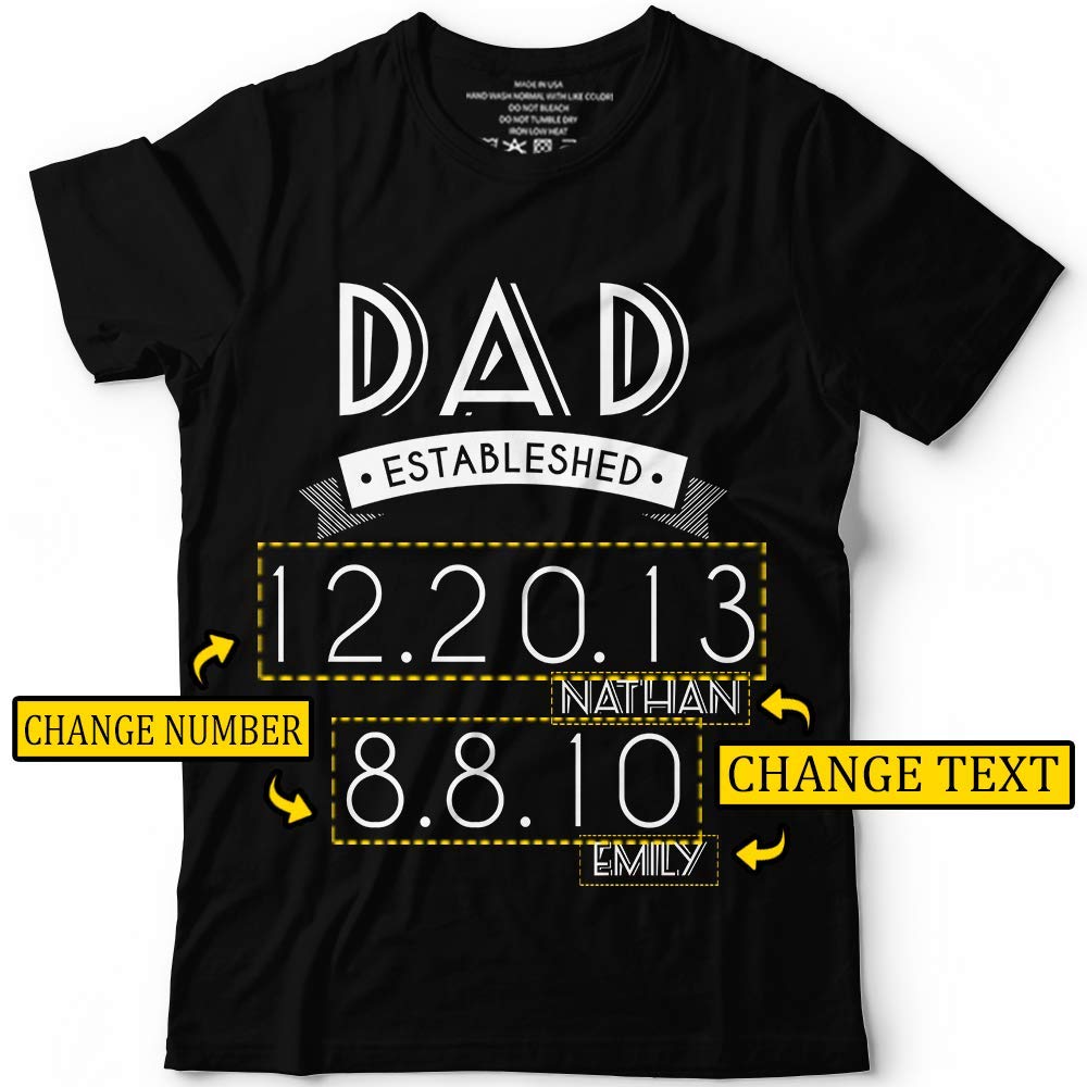 Dad Established Gifts For Dad Father's Day Customized T Shirt