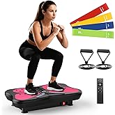 Vibration Plate Exercise Machine for Lymphatic Drainage, Vibration Machine for Full-Body Weight Loss Shaping, Vibrate Fitness Platform 400 Lbs & 200 Adjustable Speeds for Women Men Home