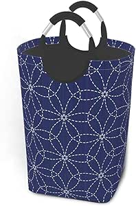 mallcentral-EU Flower Sashiko Cesta de Almacenamiento Grande y Alta