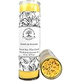 Crown of Success Scented 7 Day Soy Herbal Spell Candle (Fixed) | Prosperity, Favorable Outcomes, Achievement Rituals | Wiccan, Pagan, Hoodoo, Magick