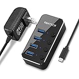 Powered USB hub RSHTECH 4 Port USB C to USB 3.0