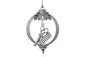 Inspired Silver - Stylist Silver Christmas Ornament - Unique Charm Christmas Tree Ornament - Holiday Hanging Decoration