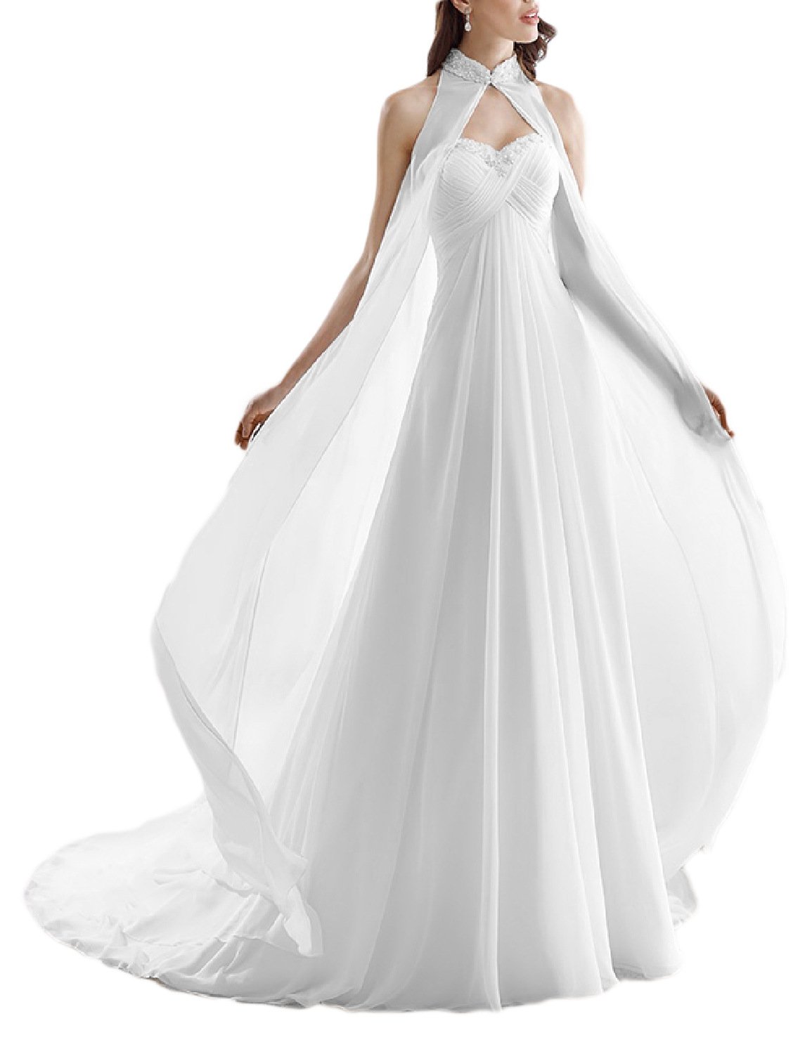 chiffon wedding cape