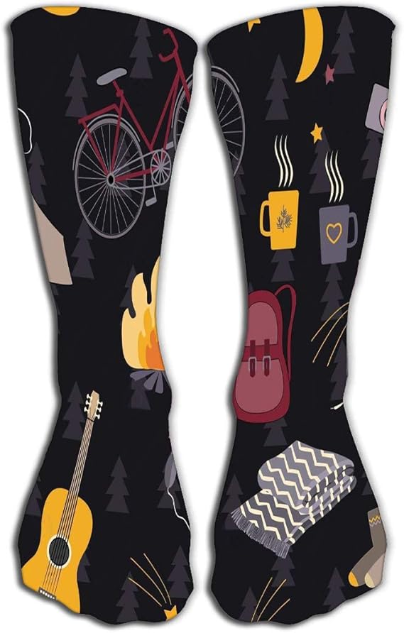 Women's Girls Novelty Socks Funny Boot Sock 19.7"(50cm