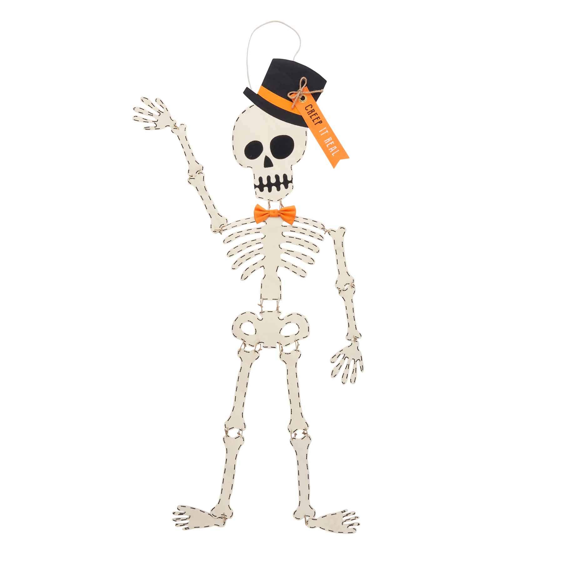 Mud Pie Halloween Door Hanger, Cotton, Creep It Real, 65"