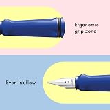LAMY safari blue Fountain Pen with ergonomic grip F nib includes T 10 blue view 3