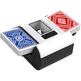 ATEHIHEB Automatic Card Shuffler, Rechargeable Cards Shuffler Machine with AUTO &amp; Manual Mode, 1-2 Decks Low Noise Electric Shuffling for Poker, UNO, Texas, Blackjack, Skip-Bo, Bridge, Phase 10