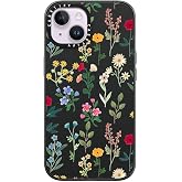 CASETiFY for iPhone 14 Case - Impact Compatible with MagSafe | 8.2 ft. 4x Military Grade Drop Protection | Spring Botanicals 2 | Matte Black