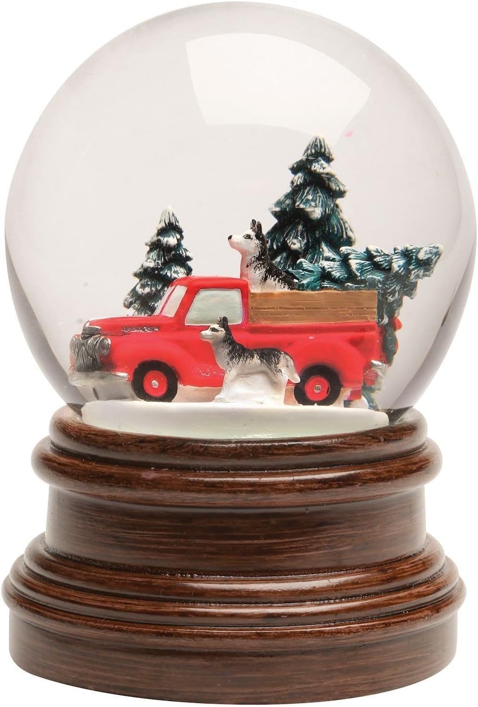 Snow Globes - ART & ARTIFACT Christmas Snow Globe - Wind Up Musical Snowglobe, Water Globe Christmas Decor - Special Delivery Truck Snow Globe