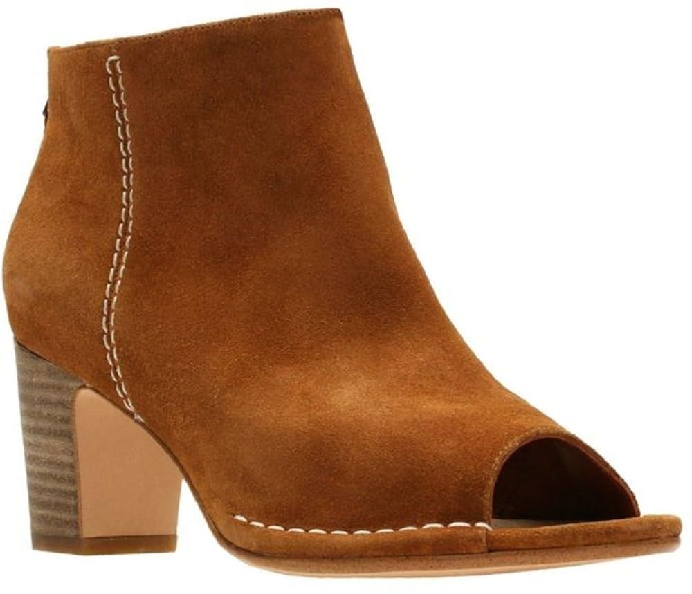 clarks open toe boots