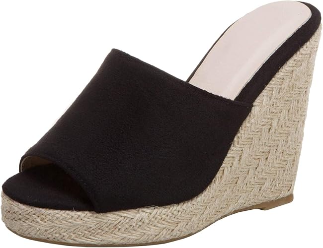 black wedge mules womens
