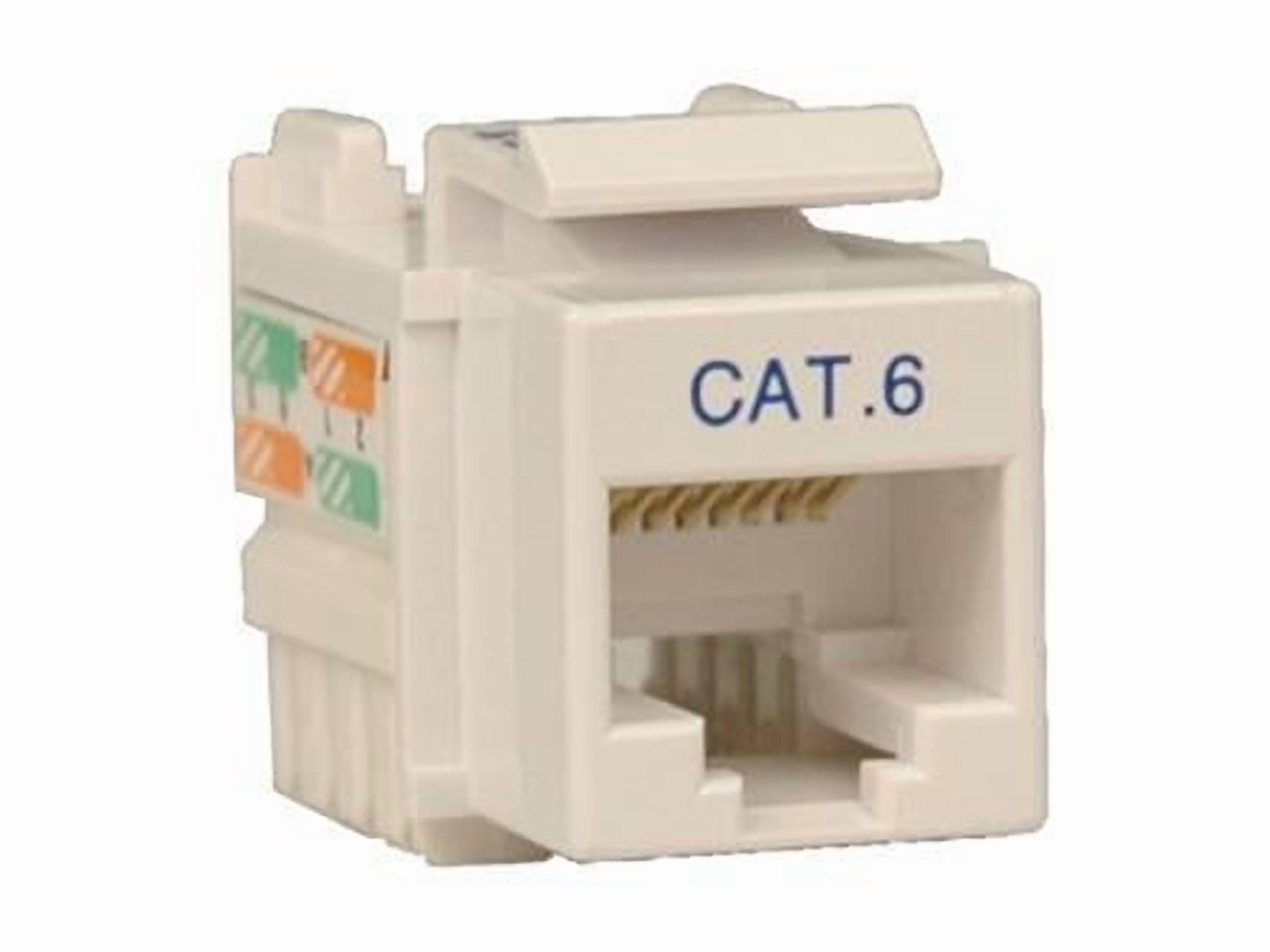 TRIPP LITE Cat6/5e White Wallplate Keystone Jack, Punch-Down/RJ45 F TAA GSA (N238-001-WH)
