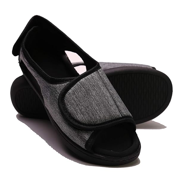 Women and Men's Adjustable Open Toe Sandals, Extra Wide Width Recovery