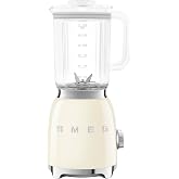 SMEG BLF03 Retro Style Blender &ndash; 600W Countertop Blender with 48 oz BPA-Free Jug, 3 Speeds + Pulse, Ice Crush &amp; Smoothie Functions &ndash; 50s-Inspired Design-Cream
