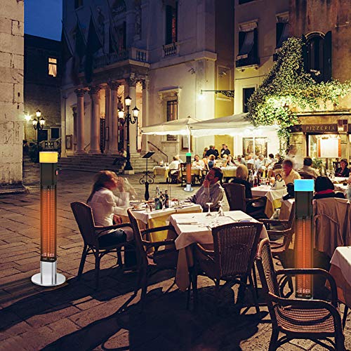 PATIOBOSS Electric Patio Heater, Freestanding Infrared Heater with 16