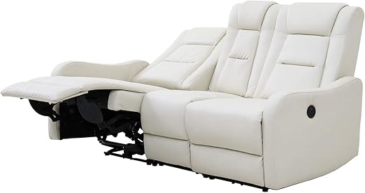 Amazon モダンデコ 電動リクライニングソファー 3人掛け 幅171cm ホワイト ソファ カウチ オンライン通販