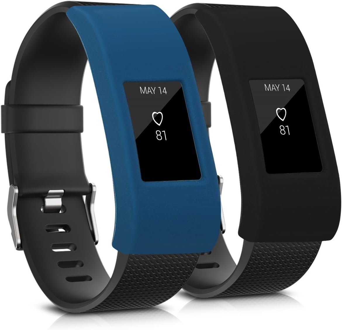 kwmobile Cases for Fitbit Charge 2 Set of 2 Silicone