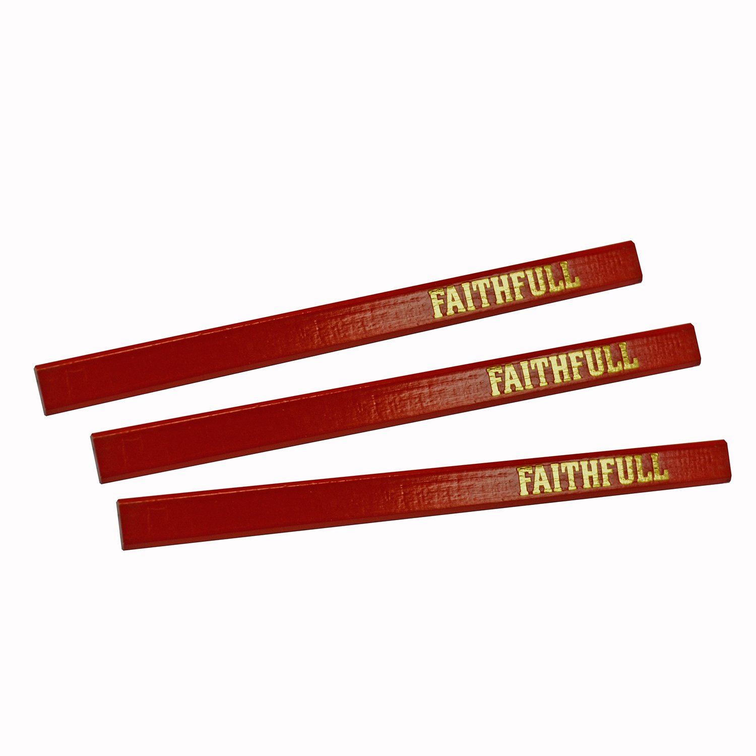 Faithfull Carpenters Pencils 3 Pack - Medium (Red)