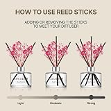 COCODOR Flower Reed Diffuser Set 6.7oz Cashmere Vanilla Sticks Home Fragrance view 4