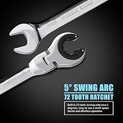 LOSCHEN 1PC 30mm Open Flex-Head Ratcheting