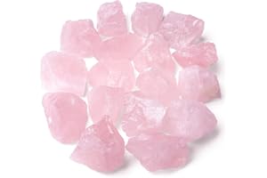 DUQGUHO Rose Quartz Natural Crystal Quartz Bulk 1" Raw Rough Healing Crystal Stones Reiki Crystal Stone Tumbling Cabbing Fountain Rocks Polishing Cutting Gemstone 200g