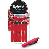 Refresh Your Car Air Freshener Vent Sticks, Very Cherry Scent, 6 Pack, Convenient Car Vent Sticks