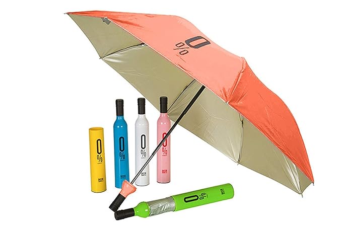 Bottle Shape Umbrellas for Women 3 Fold Stylish Umberallas for Rain and Umbrellas for Sun Protection Umbrella 3 Fold | (Multicolour)
