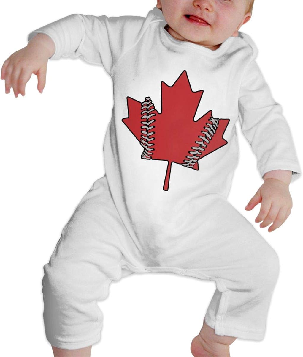 Canadian Maple Leaf Baby Boy Long Sleeve Infant Bodysuit