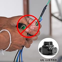 Black Insulated Multi-Tap Wire Connectors - 2 Port