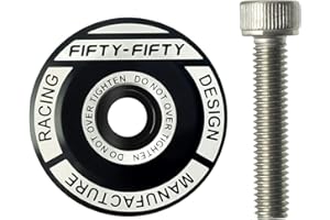 FIFTY-FIFTY Bike Headset Top Cap with Bolts, 1-1/8 Stem Top Cap with Bolt for MTB, Road Bike