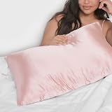 Kitsch Satin Pillowcase with Zipper King 2 Pack Blush 600TC Equivalent view 7
