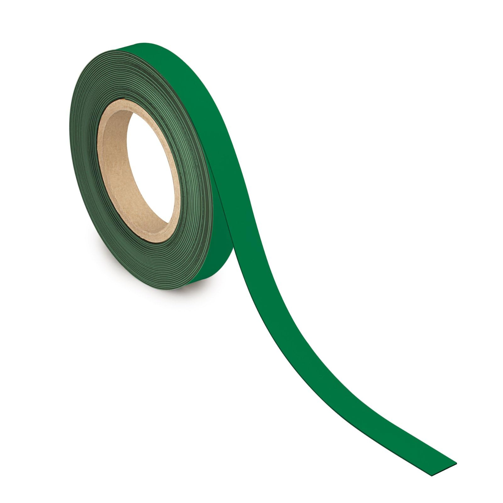 MAUL Labelling Tape 20 mm x 1 mm, Writeable Tape with Magnetic Backing, Versatile in Office, Workshop, Warehouse and Kitchen, Can Be Cut to Size, 10 m Length, Green